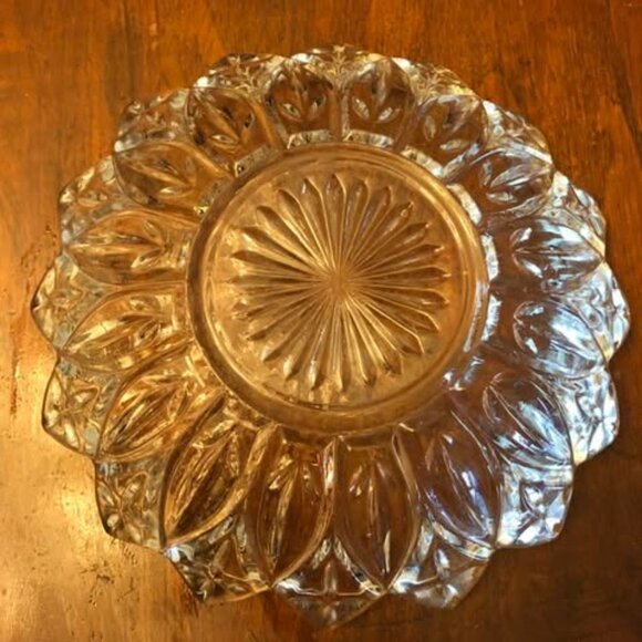 glass fruit bowl and matching plate - Picture 2 of 5